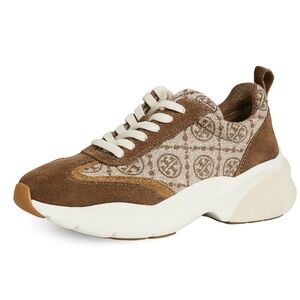Tory Burch Brown and Cream Athletic Sneakers